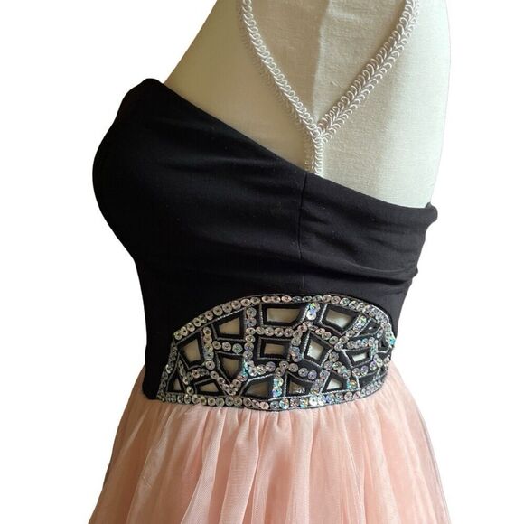 Blondie Nites by Stacy Sklar Strapless Formal Prom Homecoming Dress Tulle US 3 - Picture 4 of 15